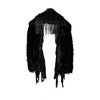 Collection Privée Faux Fur Scarf with Leather Fringes - '10s Collection Privée