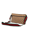 Secondhand Gucci GG Canvas Web Double Pocket Belt Bag