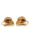 Chanel Gold Plated CC Button Clip On Earrings Secondhand
