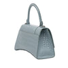 Secondhand Balenciaga Small Croc Embossed Hourglass Top Handle Bag