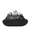 Chanel CC Lambskin Kiss Lock Evening Clutch with Chain Secondhand