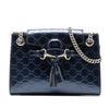 Gucci Small Guccissima Patent Emily Shoulder Bag Secondhand