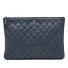 Chanel Large Quilted Lambskin O Case Clutch Secondhand