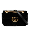 Gucci Small GG Marmont Matelasse Velvet Shoulder Bag Secondhand