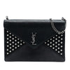 Saint Laurent Quilted Lambskin Studded Monogram Gaby Shoulder Bag Secondhand