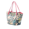 Burberry Small Haymarket Check Coated Canvas Floral Print Canterbury Tote Secondhand