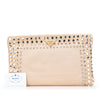 Prada Canvas Canapa Studded Vernice Clutch Secondhand