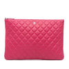 Chanel Large Quilted Lambskin O Case Clutch Secondhand