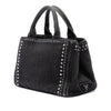 Prada Studded Denim Canapa Logo Tote Secondhand