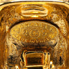 Secondhand Chanel Gold Plated CC Quilted Square Clip on Earrings