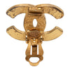 Secondhand Chanel CC Enamel and Gold Plated Clip On Earrings