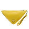 Prada Saffiano Logo Embossed Triangle Wristlet Pouch Secondhand