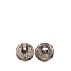 Chanel CC Two Tone Brass Enamel Clip On Earrings Secondhand