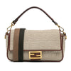 Fendi Zucca Embroidered Canvas Baguette Satchel Secondhand