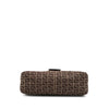 Fendi Zucchino Canvas Double Flap Chain Shoulder Bag Secondhand