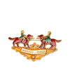 Secondhand Hermès Gold Plated Enamel Children And Dogs Brooch