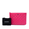 Chanel Small Quilted Lambskin O Case Clutch Secondhand
