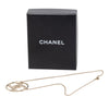 Chanel CC Gold Plated Strass Round Pendant Necklace Secondhand