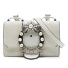 Miu Miu Goatskin Madras Soft Calf Crystal Embellished Crossbody Secondhand