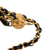 Chanel CC Gold Plated Leather Woven Medallion Triple Chain Belt Secondhand