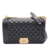Chanel Old Medium Quilted Caviar Boy Flap Secondhand