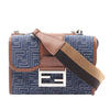 Fendi Zucca Denim Double Baguette Crossbody Secondhand