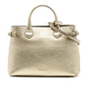 Burberry Medium Metallic Leather and House Check Banner Satchel Secondhand