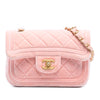 Secondhand Chanel Mini Quilted Velvet Double Frame Flap