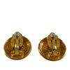 Chanel CC Gold Plated Round Clip On Earrings Secondhand