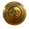 Chanel CC Gold Plated Round Clip On Earrings Secondhand