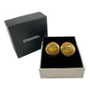 Chanel CC Gold Plated Round Clip On Earrings Secondhand