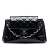 Chanel Small CC Quilted Patent Accordion Double Flap Secondhand