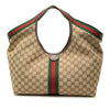 Gucci Large GG Canvas Web Giglio Tote Secondhand