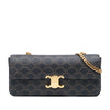 Celine Triomphe Coated Canvas Chain Shoulder Bag Secondhand