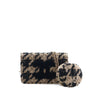 Chanel CC Houndstooth Tweed and Shearling Wallet On Chain Secondhand