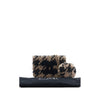 Chanel CC Houndstooth Tweed and Shearling Wallet On Chain Secondhand