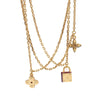 Secondhand Louis Vuitton Gold Plated Sweet Charms Tiered Necklace