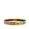 Secondhand Hermès Narrow Stripes and Pattern Enamel Bangle 65