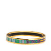 Secondhand Hermès Narrow Stripes and Pattern Enamel Bangle 65