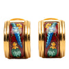 Hermès Enamel Cloisonne Clip On Earrings Secondhand