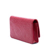 Secondhand Chanel CC Embossed Lambskin Camellia Wallet On Chain