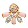 Gucci Gold Plated Resin and Rhinestones Interlocking G Single Push Back Earring Secondhand