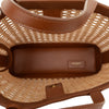 Saint Laurent Toy Rattan and Calfskin North South Shopping Tote Secondhand