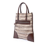 Prada Vitello Trimmed Tweed Flat Tote Secondhand