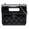 Chanel Mini Quilted Patent Graphic Catch Flap Secondhand