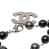 Chanel Silver Plated CC Faux Pearl Bracelet Secondhand