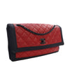 Chanel Medium CC Bicolor Quilted Lambskin Grosgrain Single Flap Secondhand