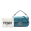 Fendi Mini Metallic Leather Selleria Baguette Satchel Secondhand