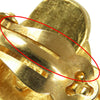 Chanel CC Gold Plated Cross Clip On Earrings Secondhand