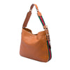 Gucci Medium Pebbled Calfskin Web Heritage Shoulder Bag Secondhand